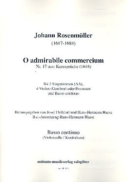 Johann Rosenmüller Notenblätter O admirabile commercium