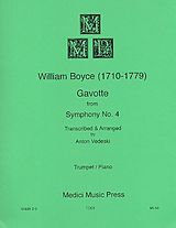 William Boyce Notenblätter Gavotte from Symphony no.4