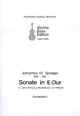 Johann Matthias Sperger Notenblätter Sonate E-Dur
