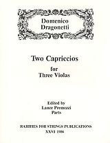 Domenico Dragonetti Notenblätter 2 Capriccios