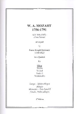 Wolfgang Amadeus Mozart Notenblätter Gran Partita KV361 (KV370a)