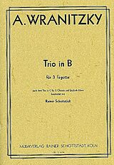 Anton Wranitzky Notenblätter Trio in B