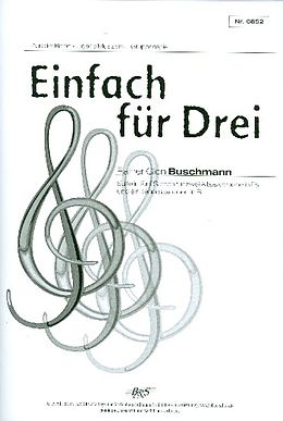 Rainer Glen Buschmann Notenblätter Einfach für Drei