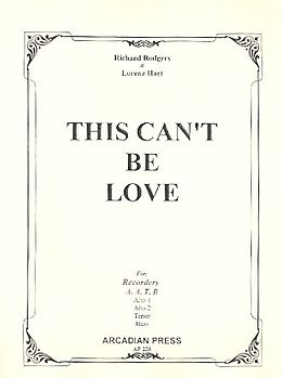 Richard Rodgers Notenblätter This cant be Love