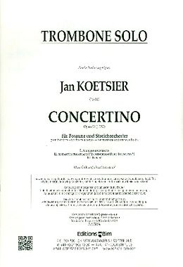 Jan Koetsier Notenblätter Concertino op.91