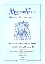 Giovanni Battista Buonamente Notenblätter Canzon 19 und Sonata 20