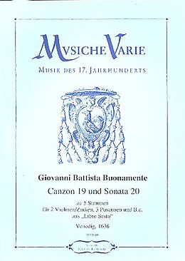 Giovanni Battista Buonamente Notenblätter Canzon 19 und Sonata 20