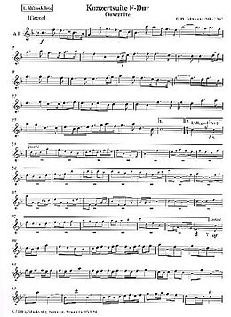 Georg Philipp Telemann Notenblätter Ouvertüre zur Konzertsuite F-Dur