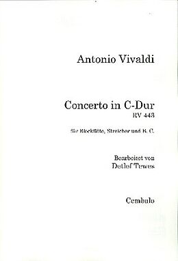 Antonio Vivaldi Notenblätter Konzert C-Dur RV443