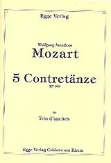 Wolfgang Amadeus Mozart Notenblätter 5 Contretänze KV609