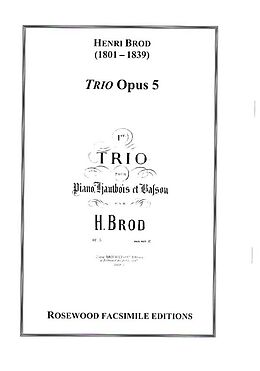 Henri Brod Notenblätter Trio op.5