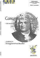 Johann Sebastian Bach Notenblätter Concerto d Minor (First Movement)
