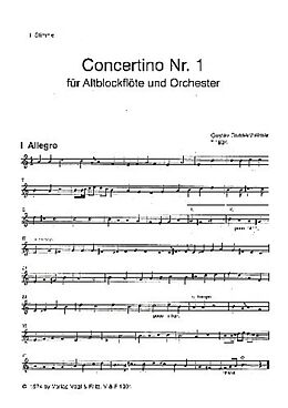 Gustav Gunsenheimer Notenblätter Sonate Nr.1 (Concertino)