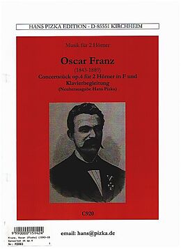 Oskar Franz Notenblätter Concertstück op.4