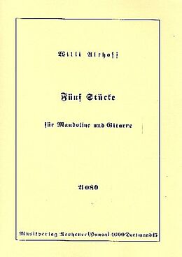 Willi Althoff Notenblätter 5 Stücke