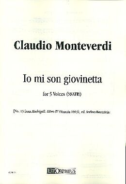 Claudio Monteverdi Notenblätter Io mi giovinetta