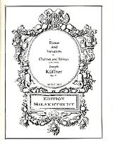 Joseph Küffner Notenblätter Quintet op.32