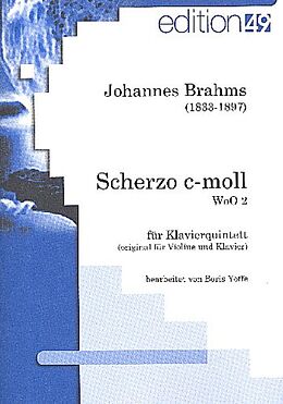 Johannes Brahms Notenblätter Scherzo e-Moll WoO2