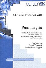Christian Friedrich Witt Notenblätter Passacaglia
