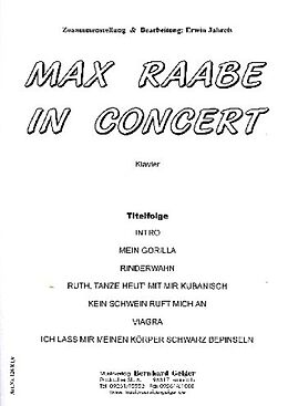  Notenblätter Max Raabe in Concert (Medley)