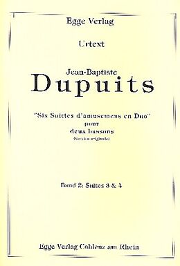Jean Baptiste Dupuits Notenblätter 6 Suites Band 2 (Nr.3 und 4)