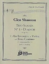 Glen Shannon Notenblätter Sonata in d Minor no.1