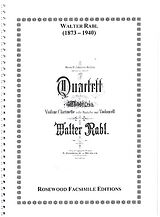 Walter Rabl Notenblätter Quartett Es-Dur op.1