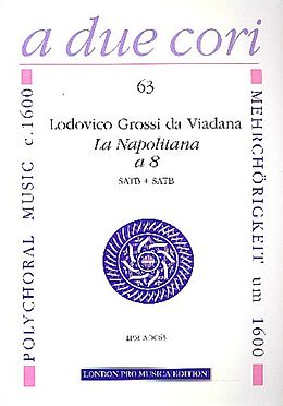 Lodovico Grossi da Viadana Notenblätter La napolitana a 8
