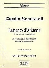 Claudio Monteverdi Notenblätter Lamenti dArianna