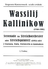 Wassilij Kallinikow Notenblätter Serenade g-Moll