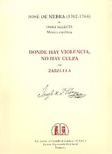 José de Nebra Notenblätter Obra selecta - Música escénica vol.2