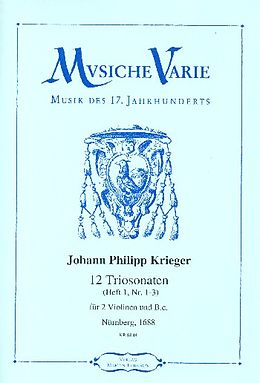 Johann Philipp Krieger Notenblätter 12 Triosonaten Band 1-4