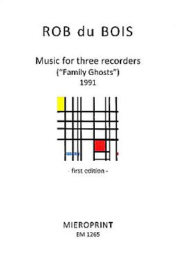 Rob du Bois Notenblätter Music for 3 Recorders