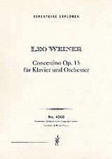 Leo Weiner Notenblätter Concertino op.15