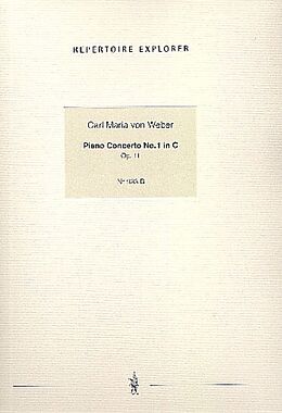 Carl Maria von Weber Notenblätter Konzert C-Dur Nr.1 op.11 für Klavier und Orchester