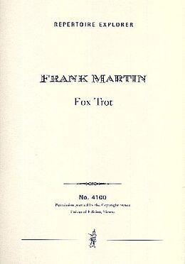 Frank Martin Notenblätter Fox Trot