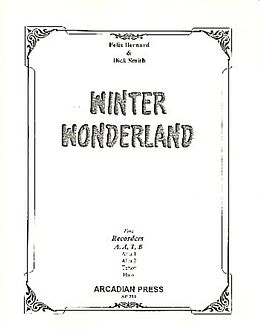 Felix Bernard Notenblätter Winter Wonderland