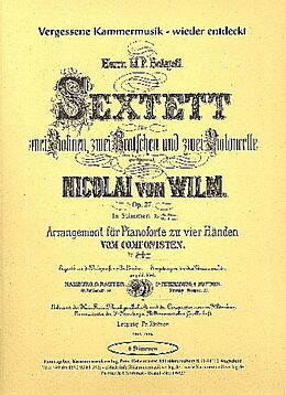 Nicolai von Wilm Notenblätter Sextett h-moll op.27