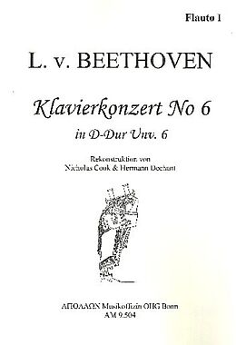 Ludwig van Beethoven Notenblätter Konzert D-Dur Nr.6