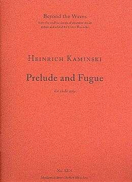 Heinrich Kaminski Notenblätter Präludium und Fuge
