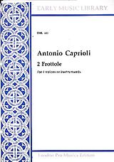 Antonio Caprioli Notenblätter 2 Frottole