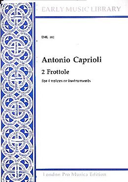 Antonio Caprioli Notenblätter 2 Frottole