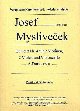 Josef Myslivecek Notenblätter Quintett A-Dur nr.4