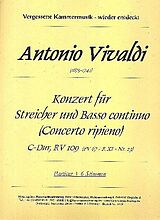 Antonio Vivaldi Notenblätter Konzert C-Dur RV109