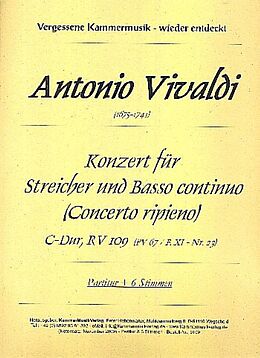 Antonio Vivaldi Notenblätter Konzert C-Dur RV109