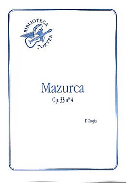 Frédéric Chopin Notenblätter Mazurka op. 33,4