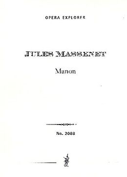 Jules Emile Frederic Massenet Notenblätter Manon