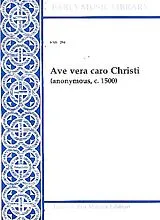 Anonymus Notenblätter Ave vera caro Christi