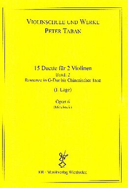 Peter Taban Notenblätter 15 Duette op.6 Band 2