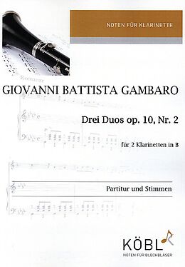 Giovanni Battista Gambaro Notenblätter Duo op.10,2